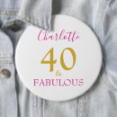 Search for 40th birthday badges Stylish