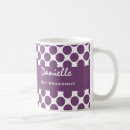 Search for purple white polka dots mugs For her
