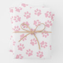 Search for pink dog wrapping paper Animal paws