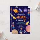 Search for space adventure birthday invitations Galaxy party