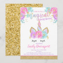 Search for magical unicorn baby shower invitations Whimsical