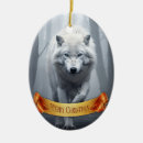Search for white wolf christmas tree decorations Wildlife