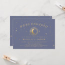 Search for stars engagement party invitations Crescent moon
