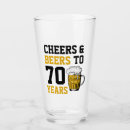 Search for 70th birthday beer glasses 70 years