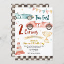 Search for two fast two curious birthday invitations Boy second birthday