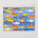 Search for fish swimming postcards Sea