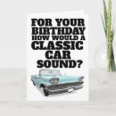 Search for funny car birthday cards Vintage