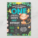 Search for monkey 1st birthday invitations Boy first birthday
