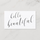 Search for hello beautiful business cards Typography