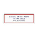 Search for deep red return address labels Elegant