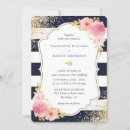 Search for navy blue peach wedding invitations Gold