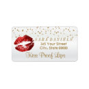 Search for red lips return address labels Cosmetologist