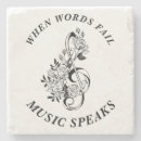 Search for music coasters Black and white