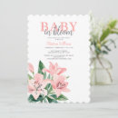 Search for pink lily invitations Baby in bloom