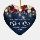 Search for light blue christmas tree decorations Mr and mrs