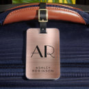 Search for rose gold luggage tags Initial