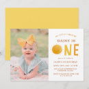 Search for you are my sunshine birthday invitations Turning one