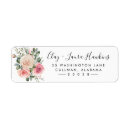 Search for pink and peach return address labels Flowers