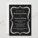 Search for black and white retirement invitations Company
