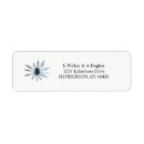 Search for blue flower return address labels For her