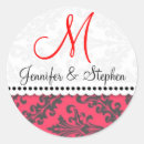 Search for red damask stickers Bride
