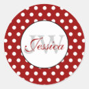 Search for red and white polka dot stickers For her