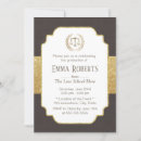 Search for brown and gold graduation invitations Elegant
