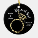 Search for she said yes christmas tree decorations Couple