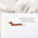 Search for dachshund puppy return address labels Doxie
