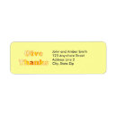 Search for give thanks return address labels Thankful