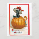 Search for retro halloween cards Orange pumpkin