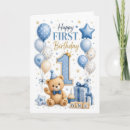 Search for 1st baby boy birthday cards Blue