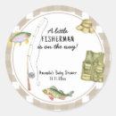 Search for fishing baby shower stickers Watercolor