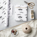 Search for mustache wrapping paper For him