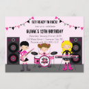Search for rock band birthday invitations Guitar