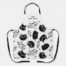 Search for black white cat aprons Girly