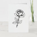Search for rose drawing cards Black and white