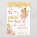 Search for tutu baby shower invitations Pink and gold