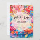 Search for orange blue save the dates Boho