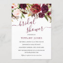 Search for burgundy red bridal shower invitations Watercolor