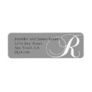Search for r monogram return address labels Letter