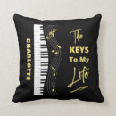Search for musical notes cushions Piano keys