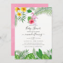 Search for watercolor flamingo invitations Luau
