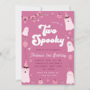 Search for two spooky birthday invitations Baby girl