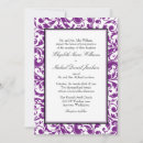 Search for purple black swirl wedding invitations Elegant