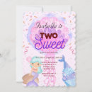 Search for mermaid 2nd birthday invitations Rainbow