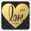 Search for faux gold foil wedding stickers Heart