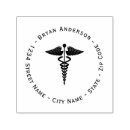 Search for medical doctor rubber stamps Caduceus