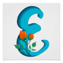Search for alphabet e posters Floral
