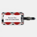 Search for soccer luggage tags Red